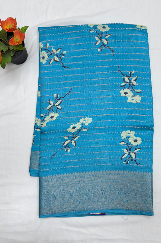 Dola silk sky blue saree